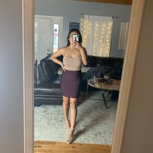 Purple pencil skirt